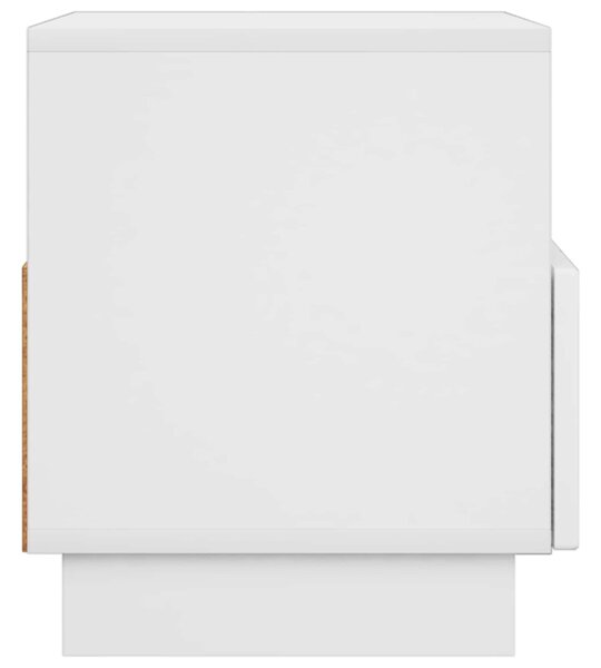 TV állvány 60 x 34,5 x 40 cm Magasfényű Fehér Szerelt Fa