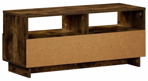 TV állvány 90 x 34.5 x 40 cm Füstös Tölgy Szerelt Fa