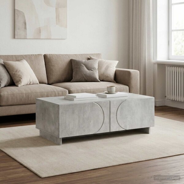 Dohányzóasztal Betonszürke 102 x 50,5 x 35 cm Bútorlap