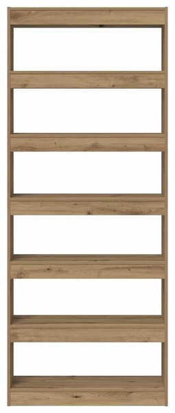 Könyvespolc 6 szintes 80 x 30 x 198 cm Szerelt Fa Artisan tölgy
