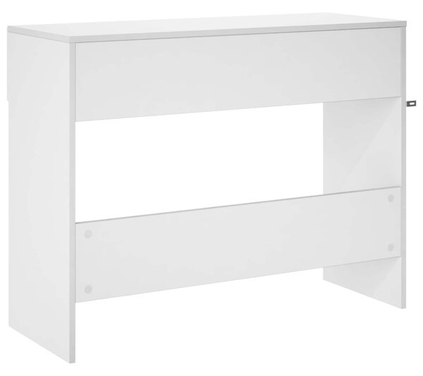 Konzolasztal Magasfényű Fehér 96,5 x 38 x 75 cm szerelt fa