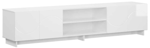 TV állvány 180 x 34,5 x 40 cm Magasfényű Fehér Szerelt Fa