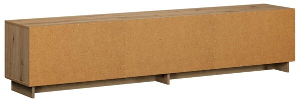 TV állvány 180 x 34,5 x 40 cm Kézműves Tölgy Szerelt Fa