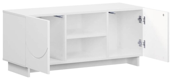 TV állvány 90 x 34.5 x 40 cm Fehér Szerelt Fa