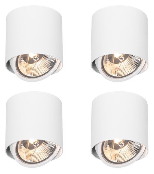 4 darabos szett Design felületre szerelhető spotlámpa fehér GU10 111mm - Impact