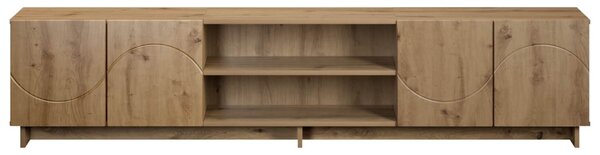 TV állvány 180 x 34,5 x 40 cm Kézműves Tölgy Szerelt Fa