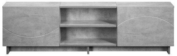 TV állvány 140 x 34,5 x 40 cm Betonszürke Szerelt Fa