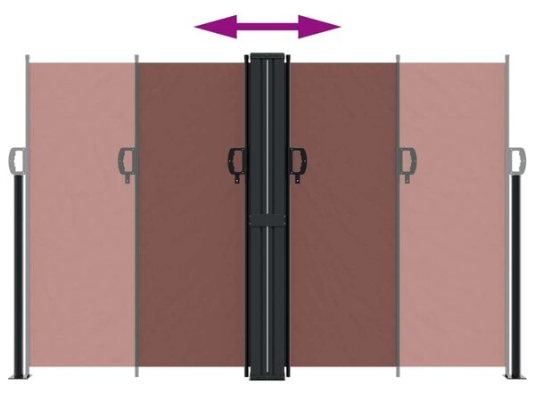 VidaXL barna behúzható oldalsó napellenző 160 x 1000 cm