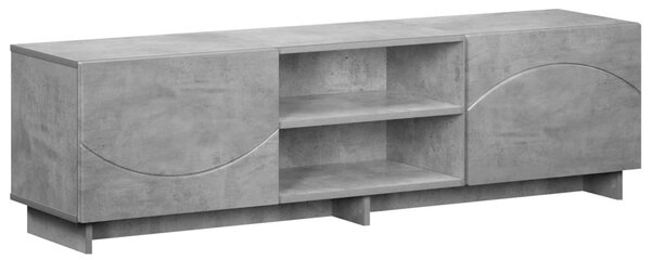 TV állvány 140 x 34,5 x 40 cm Betonszürke Szerelt Fa