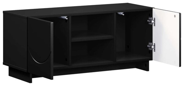 TV állvány 90 x 34.5 x 40 cm Fekete Szerelt Fa