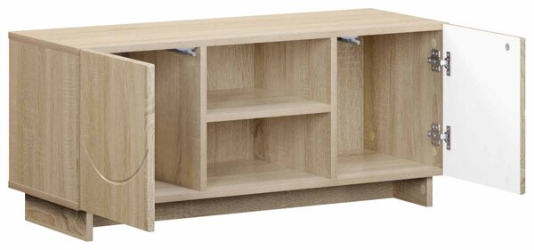 TV állvány 90 x 34.5 x 40 cm Sonoma Tölgy Szerelt Fa