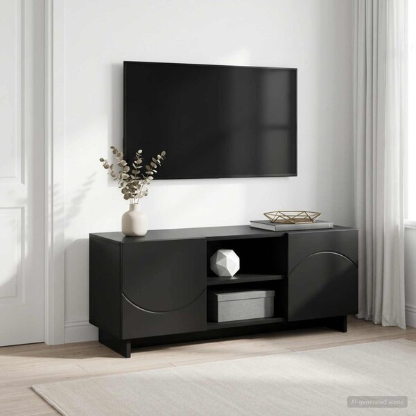 TV állvány 90 x 34.5 x 40 cm Fekete Szerelt Fa