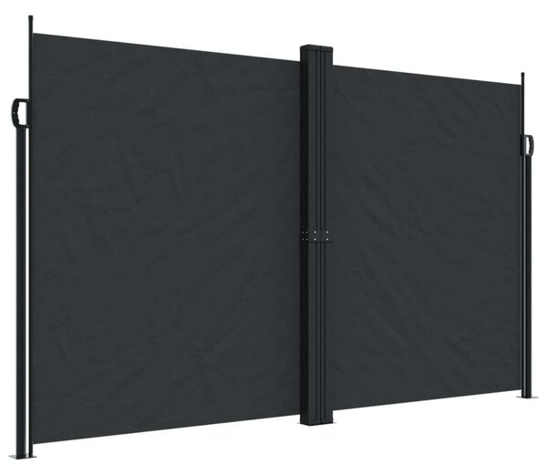 VidaXL fekete behúzható oldalsó napellenző 200 x 1000 cm