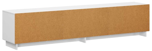 TV állvány 180 x 34,5 x 40 cm Magasfényű Fehér Szerelt Fa
