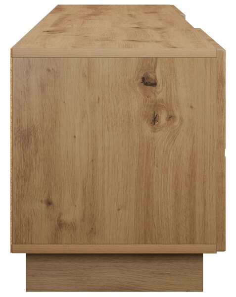 TV állvány 180 x 34,5 x 40 cm Kézműves Tölgy Szerelt Fa