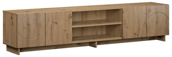 TV állvány 180 x 34,5 x 40 cm Kézműves Tölgy Szerelt Fa