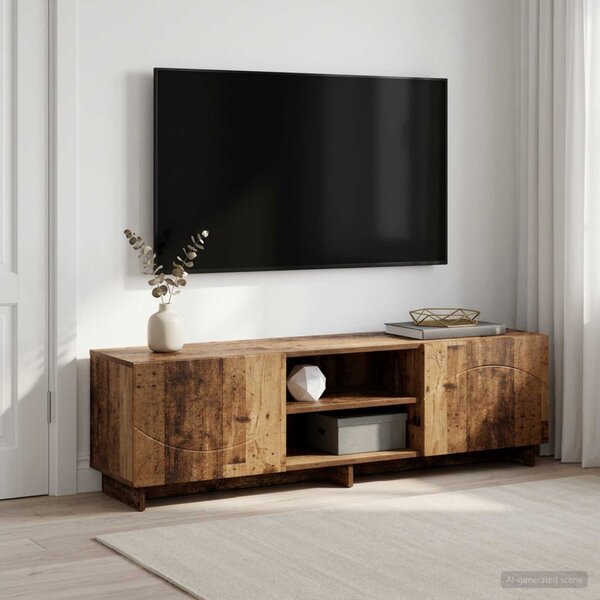 TV állvány 140 x 34.5 x 40 cm Antik Fa Szerelt Fa