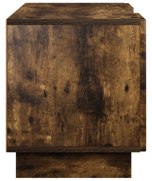 TV állvány 90 x 34.5 x 40 cm Füstös Tölgy Szerelt Fa