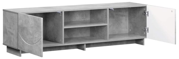 TV állvány 140 x 34,5 x 40 cm Betonszürke Szerelt Fa