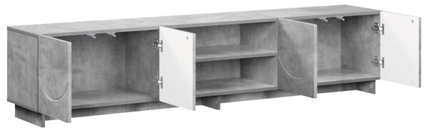 TV állvány 180 x 34,5 x 40 cm Betonszürke Szerelt Fa