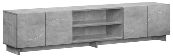 TV állvány 180 x 34,5 x 40 cm Betonszürke Szerelt Fa
