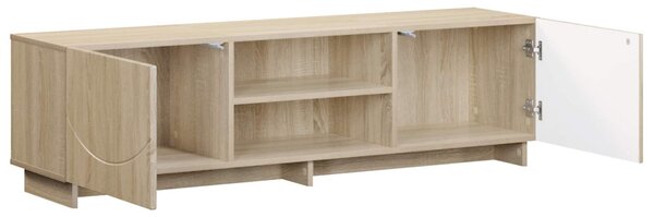 TV állvány 140 x 34,5 x 40 cm Sonoma Tölgy Szerelt Fa