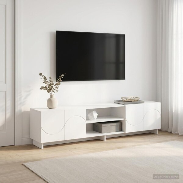 TV állvány 180 x 34,5 x 40 cm Fehér Szerelt Fa