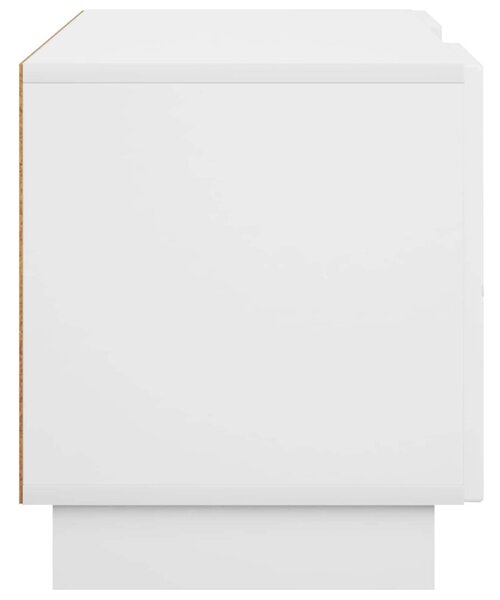TV állvány 140 x 34,5 x 40 cm Magasfényű Fehér Szerelt Fa