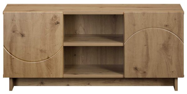 TV állvány 90 x 34.5 x 40 cm Kézműves Tölgy Szerelt Fa