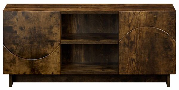 TV állvány 90 x 34.5 x 40 cm Füstös Tölgy Szerelt Fa