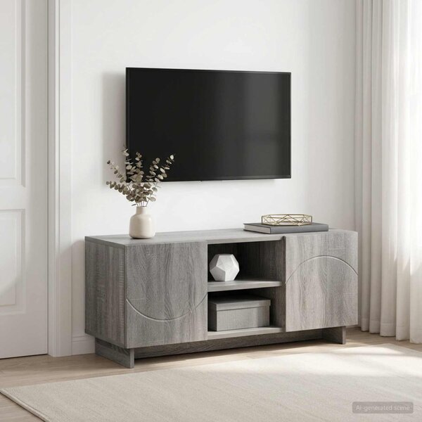 TV állvány 90 x 34.5 x 40 cm Szürke Sonoma Szerelt Fa