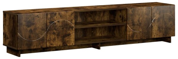 TV állvány 180 x 34,5 x 40 cm Füstös Tölgy Szerelt Fa