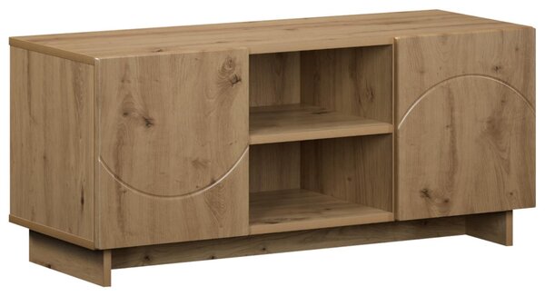 TV állvány 90 x 34.5 x 40 cm Kézműves Tölgy Szerelt Fa