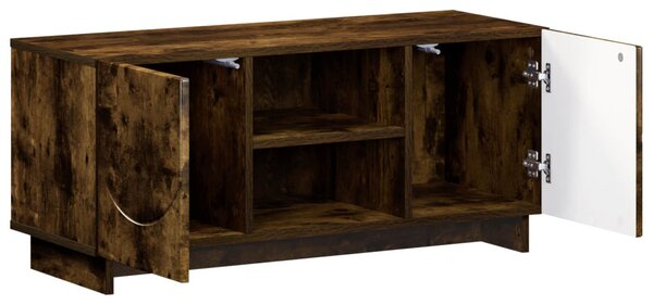 TV állvány 90 x 34.5 x 40 cm Füstös Tölgy Szerelt Fa