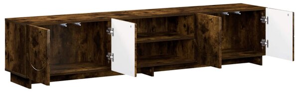 TV állvány 180 x 34,5 x 40 cm Füstös Tölgy Szerelt Fa