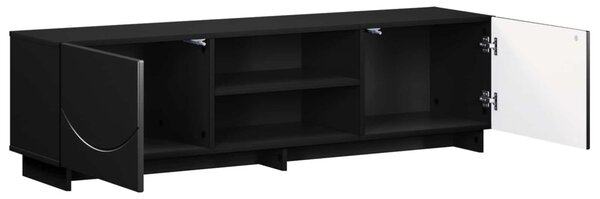 TV állvány 140 x 34.5 x 40 cm Fekete Szerelt Fa