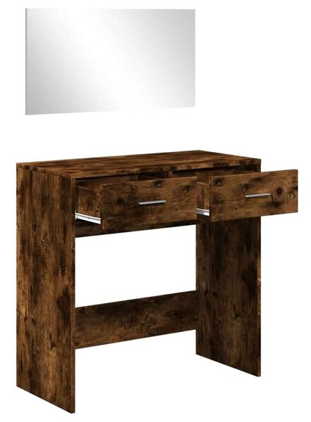 VidaXL Fésülködőasztal - Füstös Tölgy - 80x39x80 cm