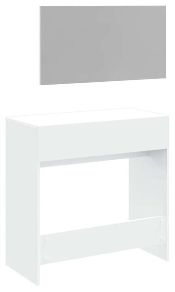 Fehér Fésülködőasztal Tükörrel - 80x39x80 cm