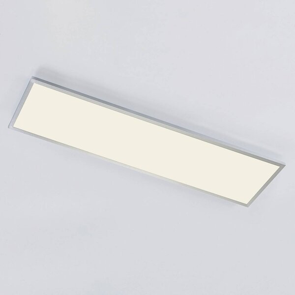 Arcchio LED panel Arthur, 120 x 30 cm, ezüst, 4000 K, Fehér / opál, Nappali / Étkező, Műanyag, Modern