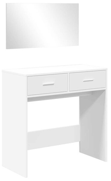 Fehér Fésülködőasztal Tükörrel - 80x39x80 cm