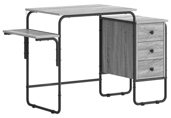 Tárolóval rendelkező íróasztal Szürke Sonoma 120 x 50 x 75 cm