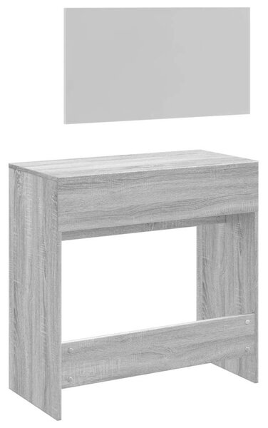 Sminkasztal Tükörrel - Szürke Sonoma - 80x39x80 cm