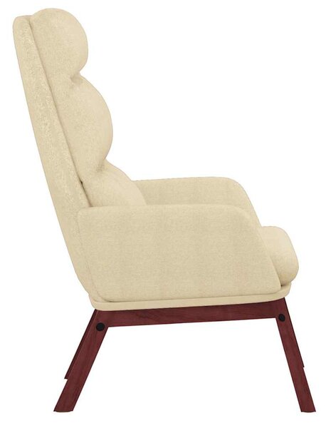Krémszínű szövet pihenőfotel