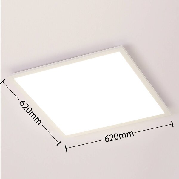 Arcchio Lysander LED panel, CCT, 62 cm, fehér, dimmelhető, Fehér / opál, Dolgozószoba / Iroda, Alumínium
