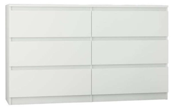 Modern fehér komód 6 fiókkal - 120 cm R120 fehér