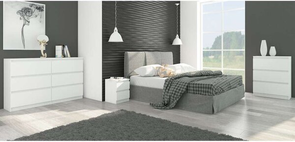 Komód 6 fiókos 140 cm- R140 fehér