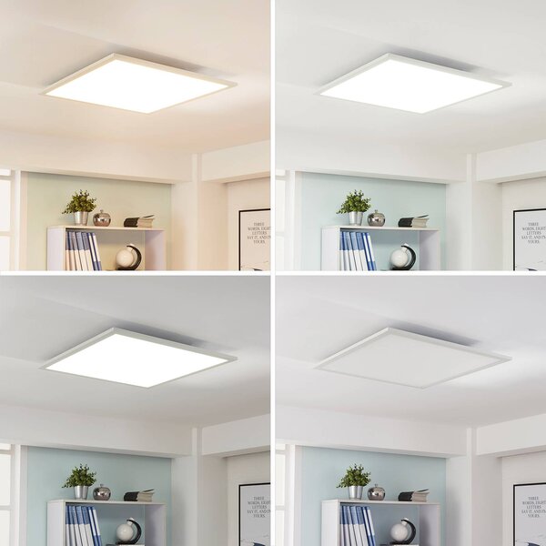 Arcchio Lysander LED panel, CCT, 62 cm, fehér, dimmelhető, Fehér / opál, Dolgozószoba / Iroda, Alumínium