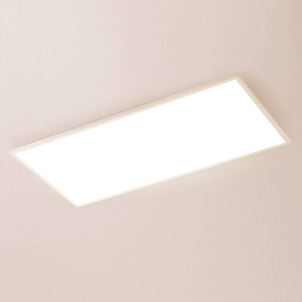 Arcchio LED panel Arya, fényerőszabályzó, 119 cm x 59 cm, fém, dimmelhető, Fehér / opál, Dolgozószoba / Iroda, Műanyag
