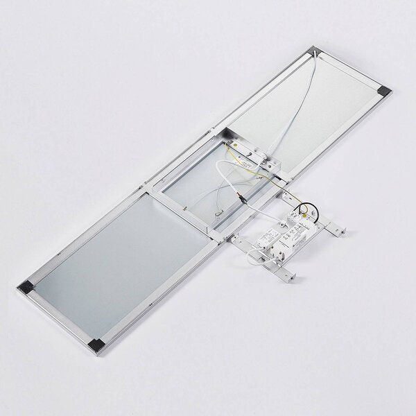 Arcchio LED panel Lysander, 32W, CCT, 119cm, ezüst, dimmelhető, Alu / szürke / cink, Dolgozószoba / Iroda, Alumínium