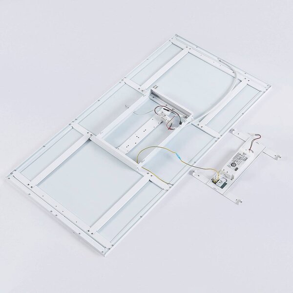 Arcchio LED panel Arya, fényerőszabályzó, 119 cm x 59 cm, fém, dimmelhető, Fehér / opál, Dolgozószoba / Iroda, Műanyag